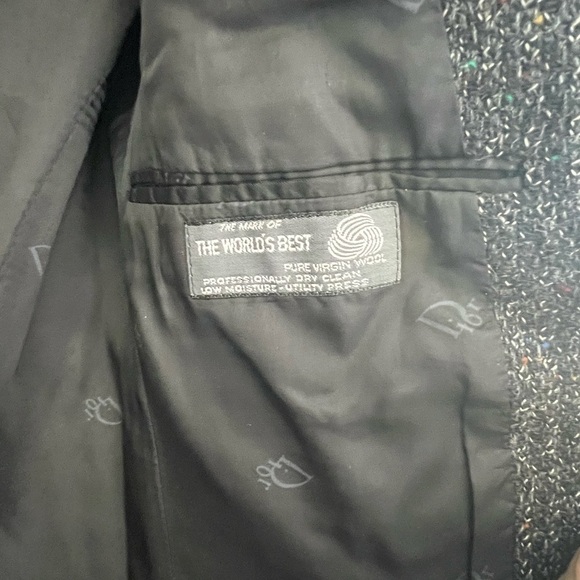 Vintage Christian Dior Monsieur Tweed 2-button Grey Blazer in 40R - Picture 6 of 8